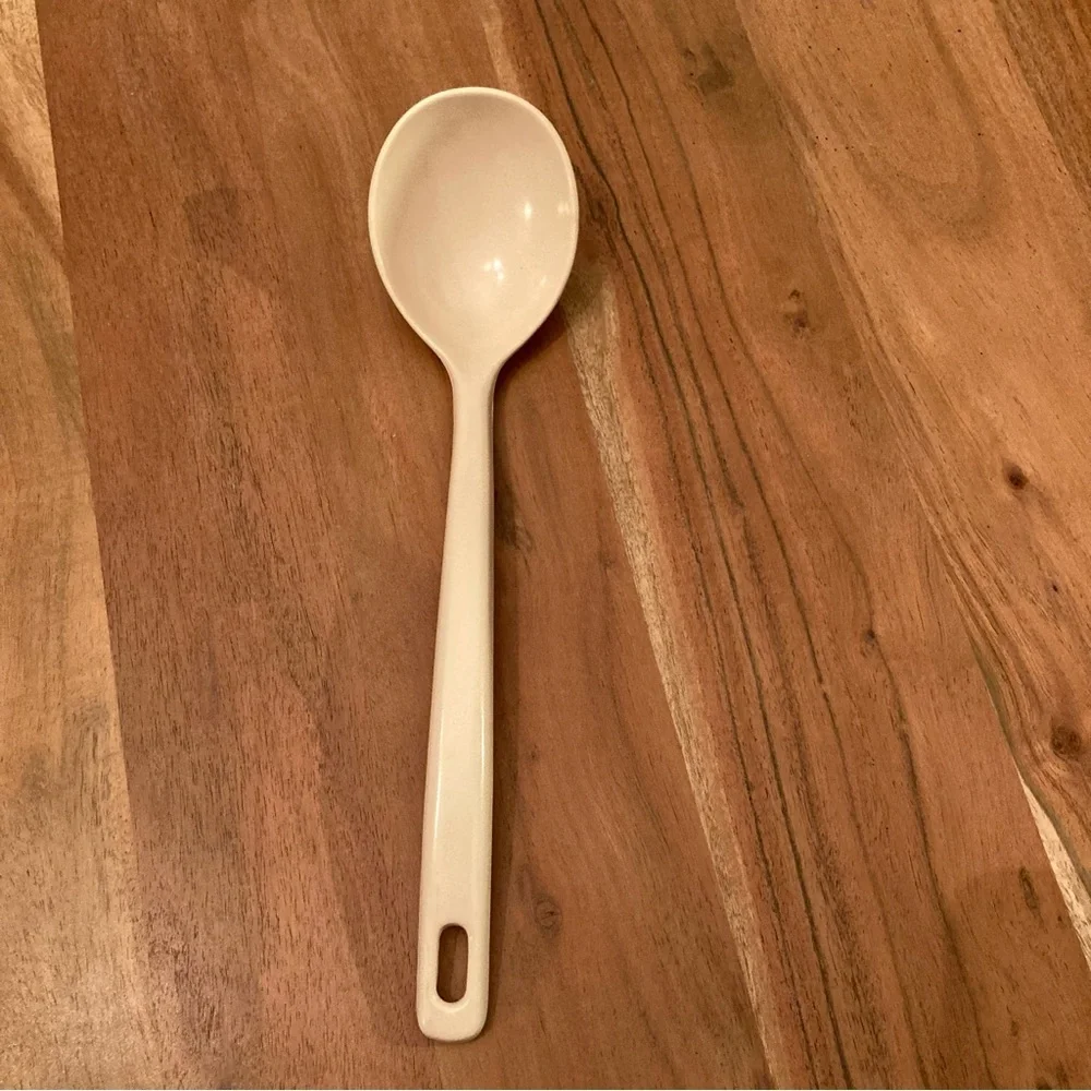 Vintage Ekco Cream Solid Plastic Kitchen Spoon